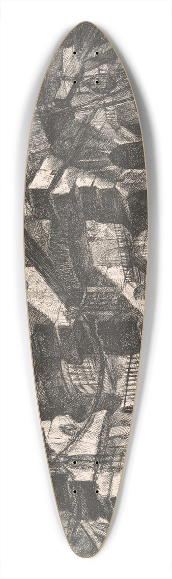 Giovanni Battista Piranesi - The Gothic Arch 39.3 inch art pintail longboard deck