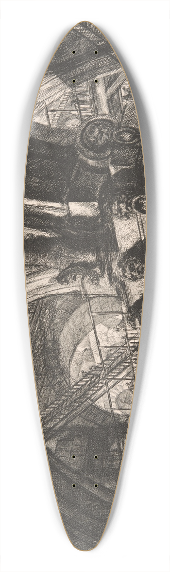 Giovanni Battista Piranesi - The Pier with a Lamp 39.3 inch art pintail longboard deck