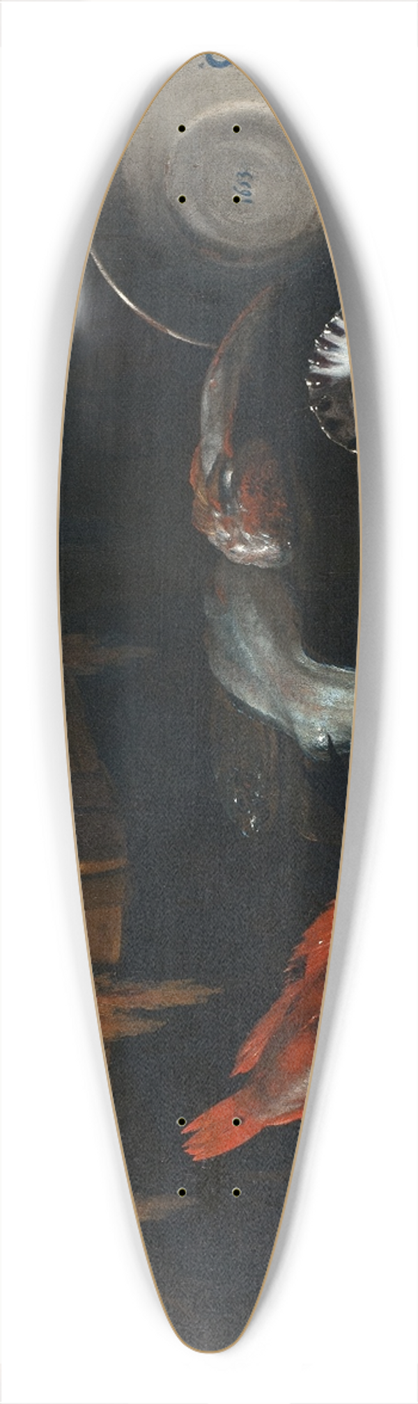 Giovanni Battista Recco - Still Life with Fish and Oysters 39.3 inch art pintail longboard deck
