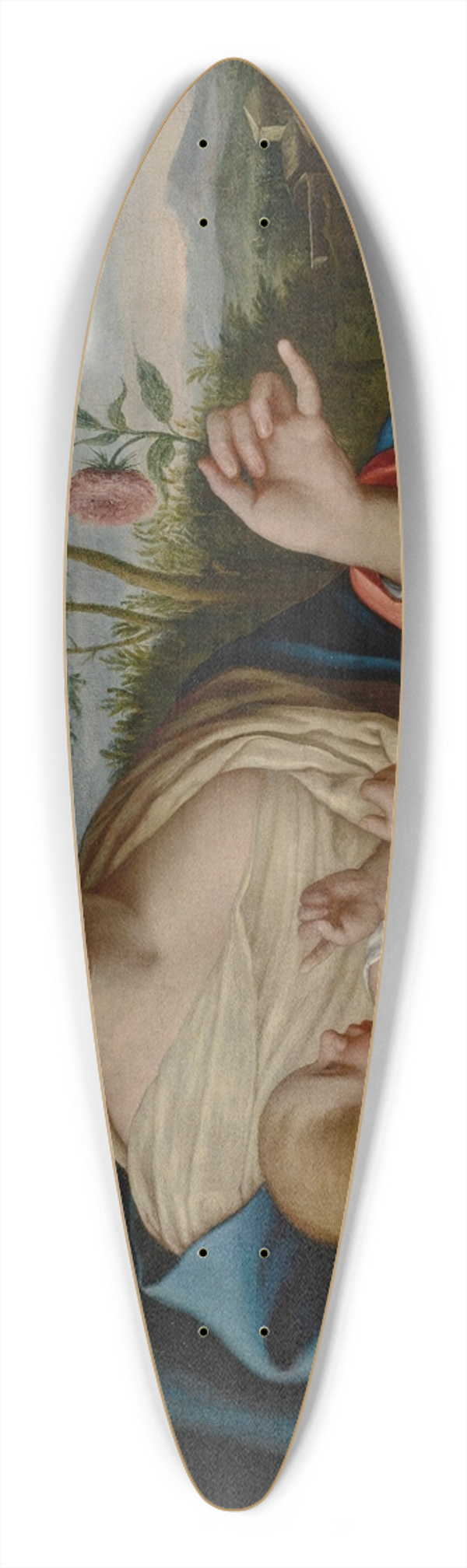 Giovanni Battista Salvi da Sassoferrato - Madonna and Child with the rose 39.3 inch art pintail longboard deck