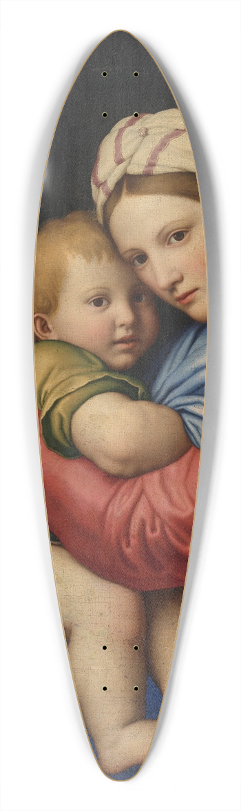 Giovanni Battista Salvi da Sassoferrato - The Madonna and Child with the Infant Saint John the Baptist 39.3 inch art pintail longboard deck