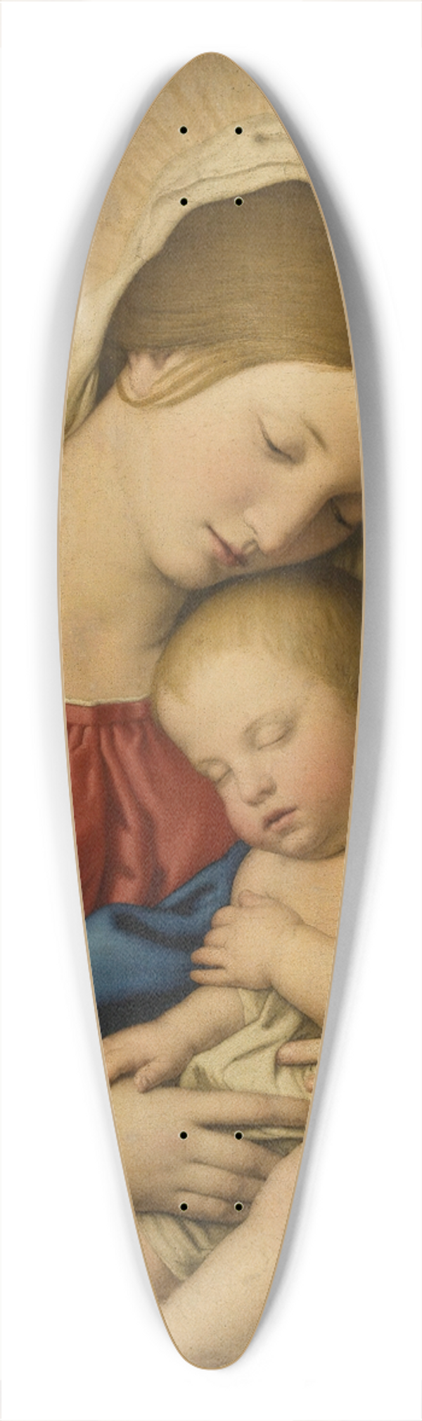 Giovanni Battista Salvi da Sassoferrato - The Madonna And Child With Two Putti 39.3 inch art pintail longboard deck