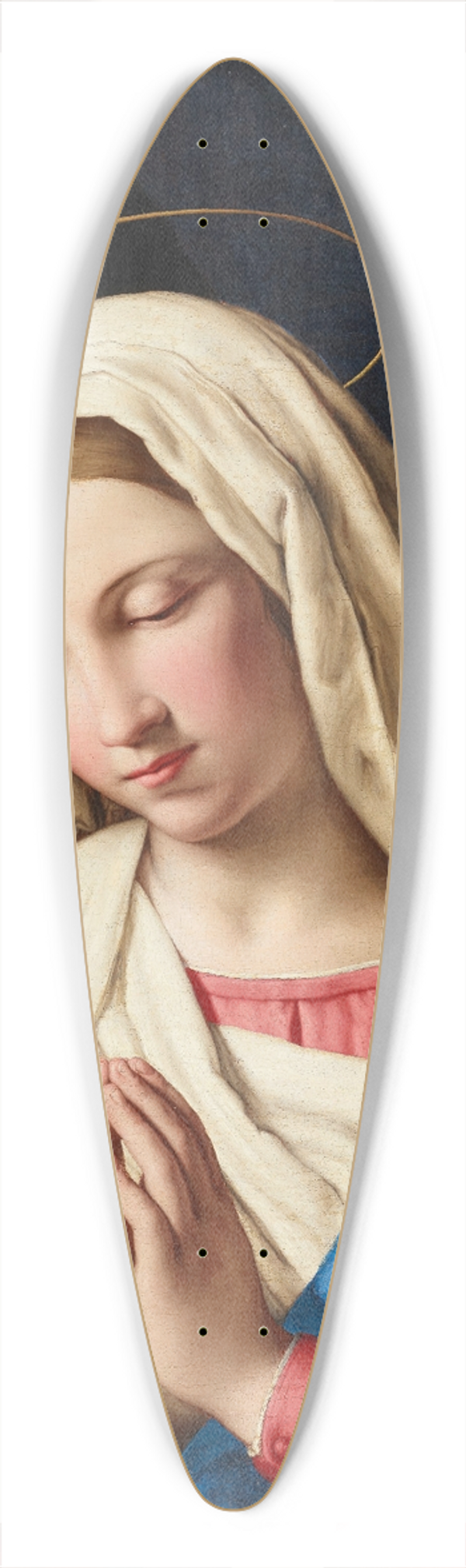 Giovanni Battista Salvi da Sassoferrato - The Madonna at prayer, a landscape beyond 39.3 inch art pintail longboard deck