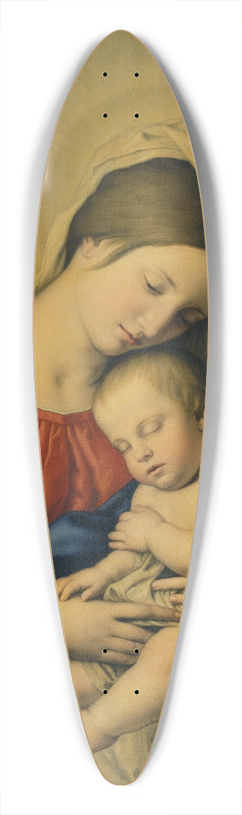 Giovanni Battista Salvi da Sassoferrato - The Virgin and Child 39.3 inch art pintail longboard deck