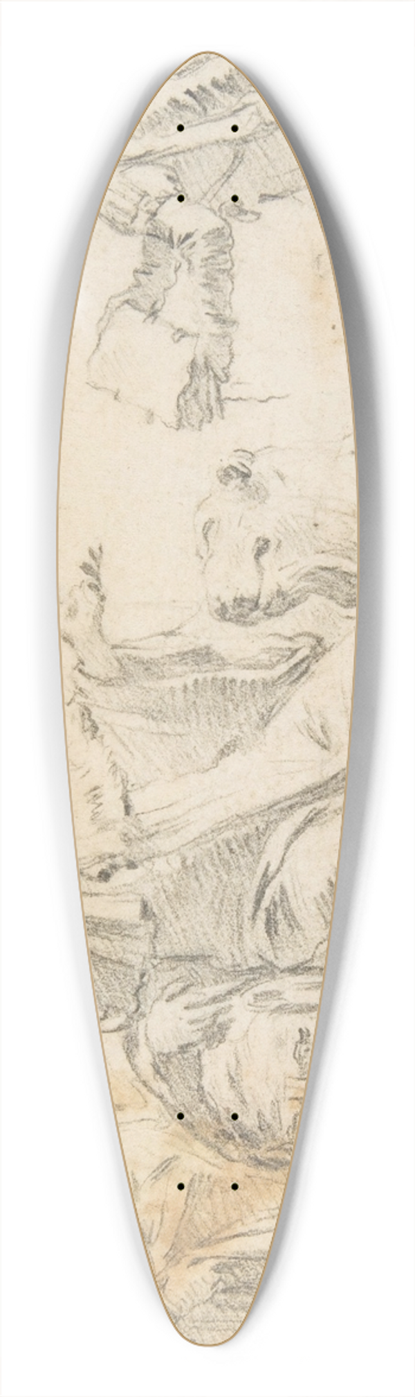Giovanni Battista Tiepolo - Allegory of Venice 39.3 inch art pintail longboard deck