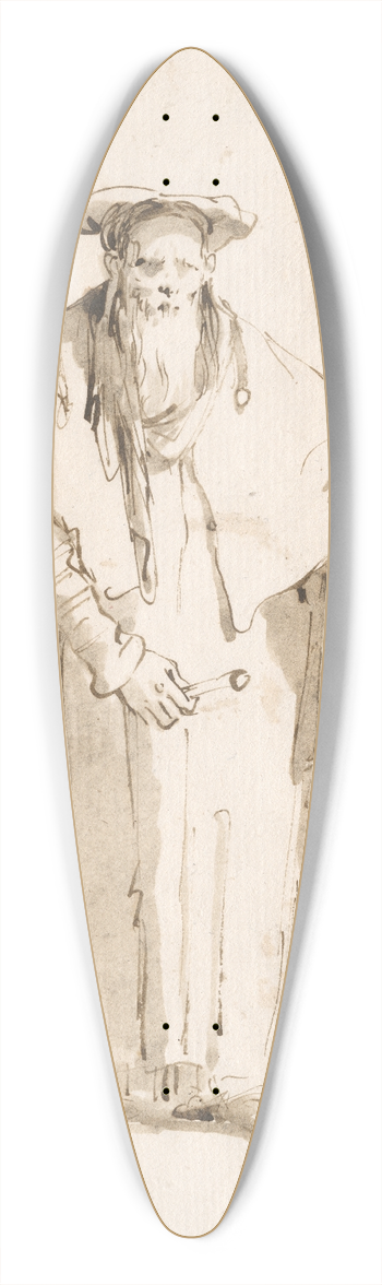 Giovanni Battista Tiepolo - A Standing Oriental Holding a Rod 39.3 inch art pintail longboard deck