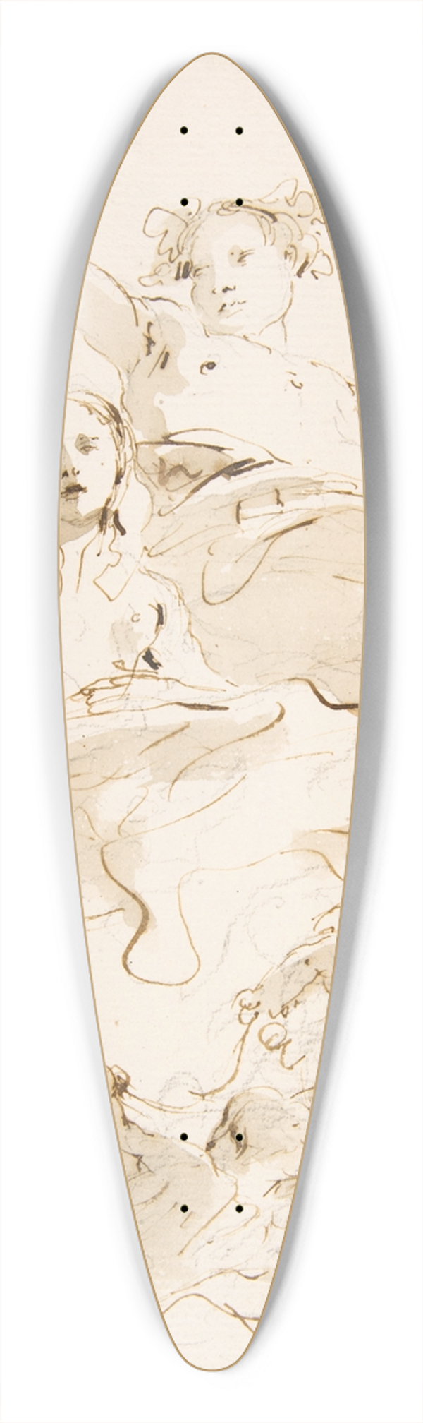 Giovanni Battista Tiepolo - Bacchus and Ariadne 39.3 inch art pintail longboard deck