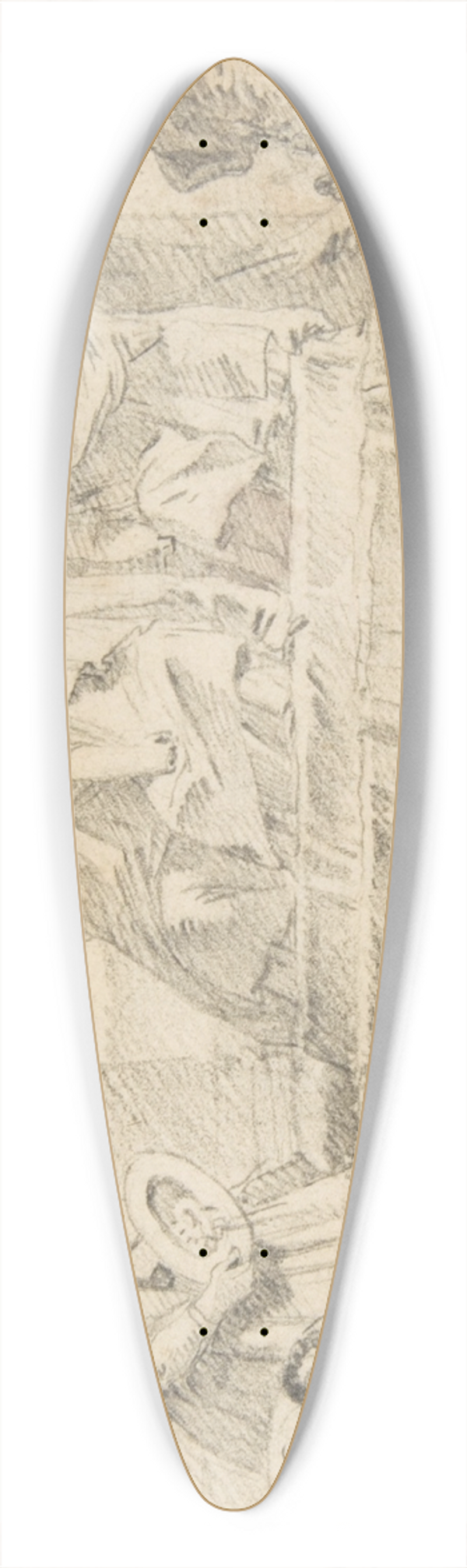 Giovanni Battista Tiepolo - Booty Presented to Three Dignitaries 39.3 inch art pintail longboard deck