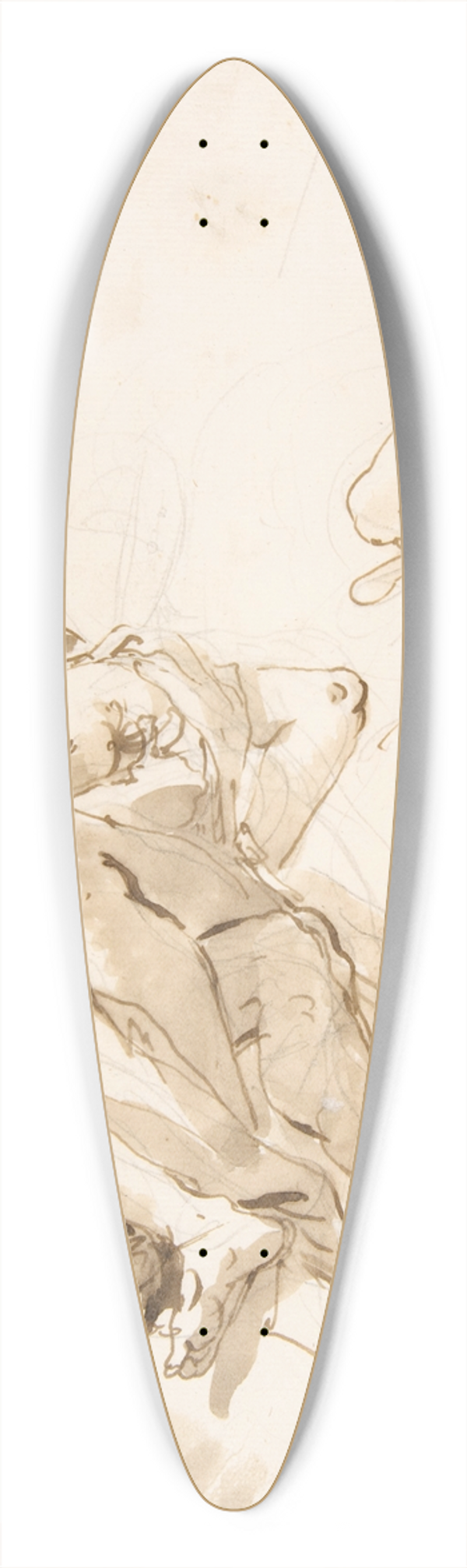 Giovanni Battista Tiepolo - Mercury Appearing to a Marine Deity and a Nymph 39.3 inch art pintail longboard deck