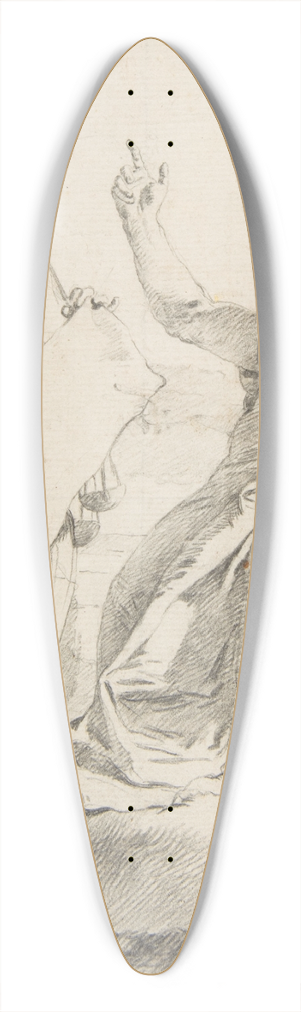 Giovanni Battista Tiepolo - Saint Luke with a Female Allegorical Figure 39.3 inch art pintail longboard deck