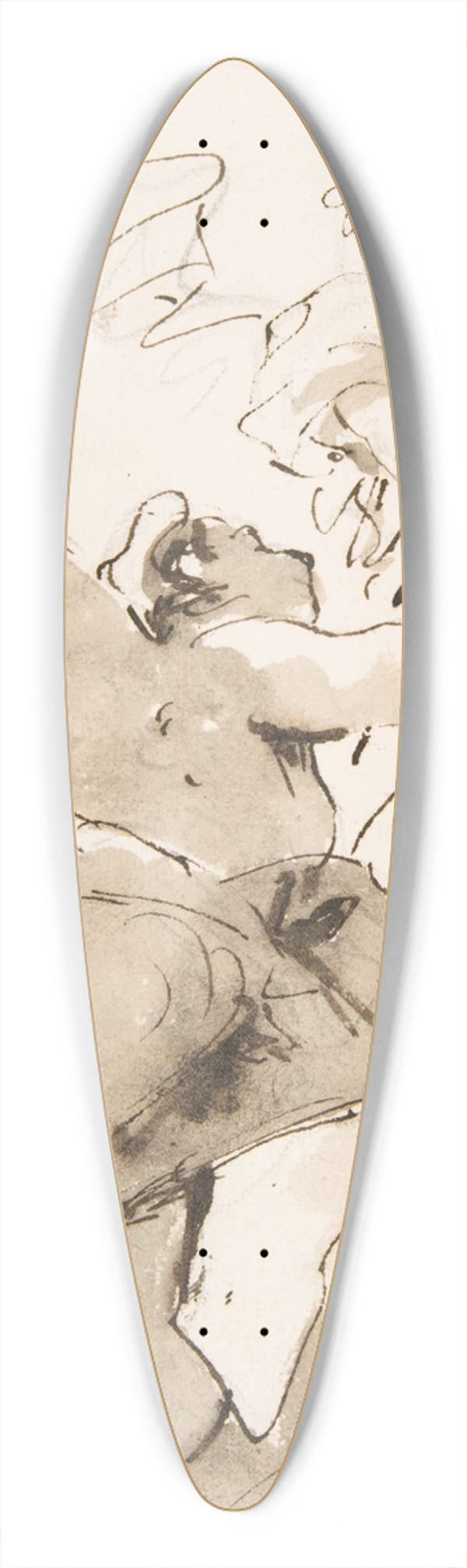 Giovanni Battista Tiepolo - Zephyr and Flora 39.3 inch art pintail longboard deck