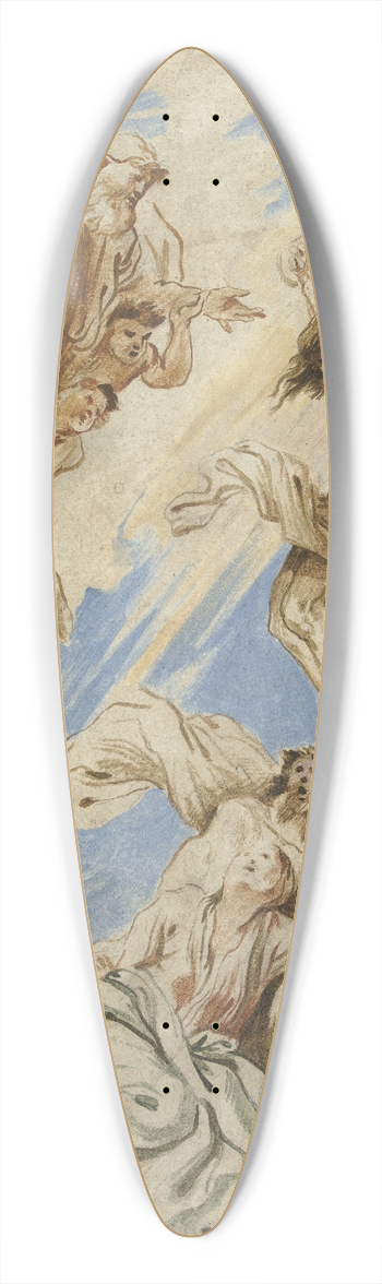 Giovanni Benedetto Castiglione - Christ on the Cross 39.3 inch art pintail longboard deck