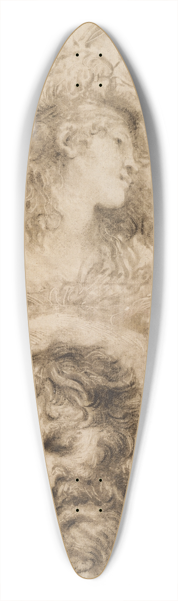Giovanni Benedetto Castiglione - David with the Head of Goliath 39.3 inch art pintail longboard deck