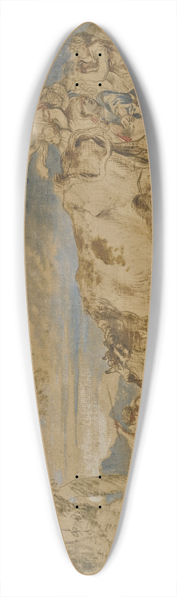Giovanni Benedetto Castiglione - Hirten und Schferinnen mit einer Herde an der Trnke 39.3 inch art pintail longboard deck