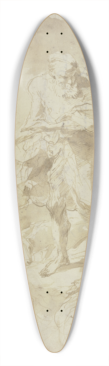 Giovanni Benedetto Castiglione - Noah with the animals 39.3 inch art pintail longboard deck