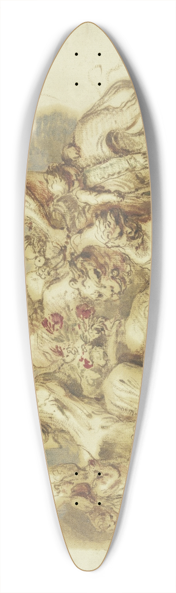 Giovanni Benedetto Castiglione - Satyrn und Mnaden an einer Panherme 39.3 inch art pintail longboard deck