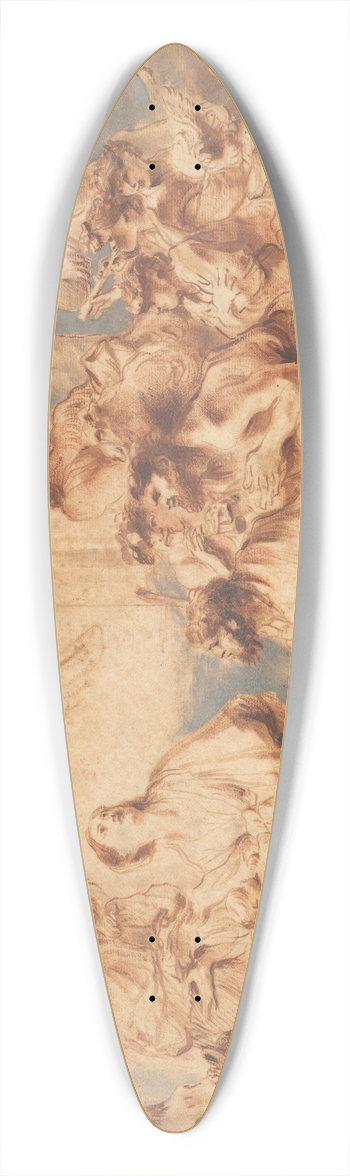 Giovanni Benedetto Castiglione - The Adoration of the Shepherds 39.3 inch art pintail longboard deck