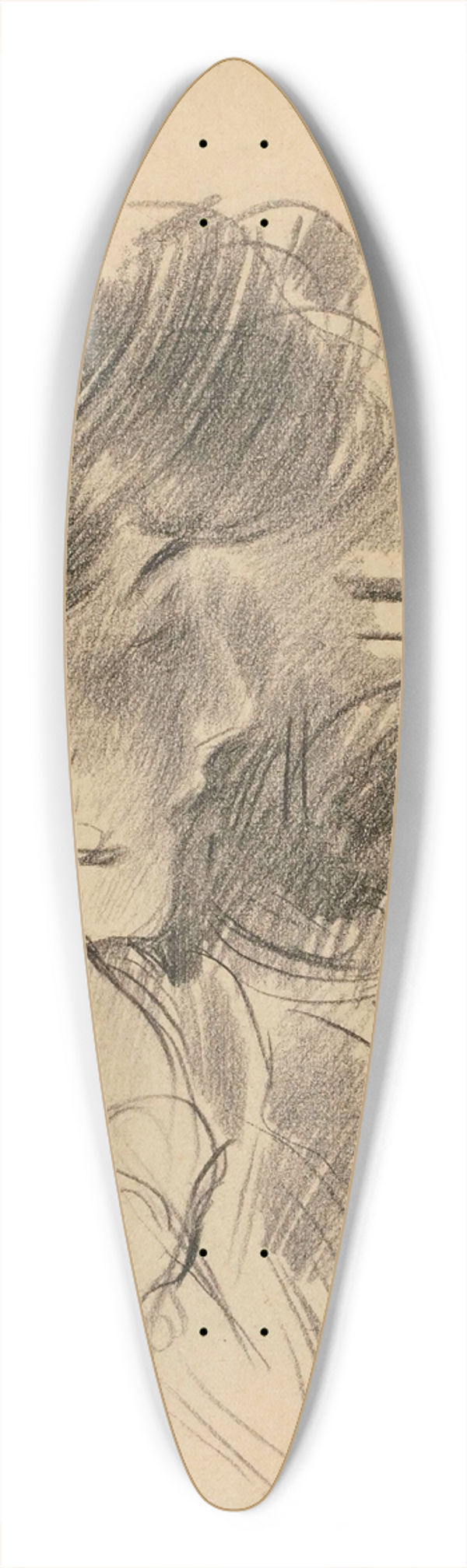 Giovanni Boldini - Portrait de femme de profil en buste 39.3 inch art pintail longboard deck