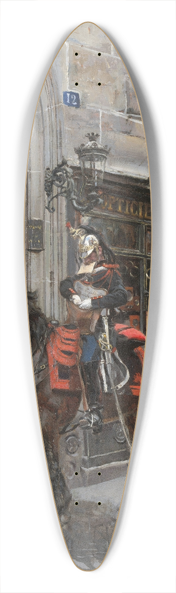 Giovanni Boldini - The Dispatch-Bearer 39.3 inch art pintail longboard deck