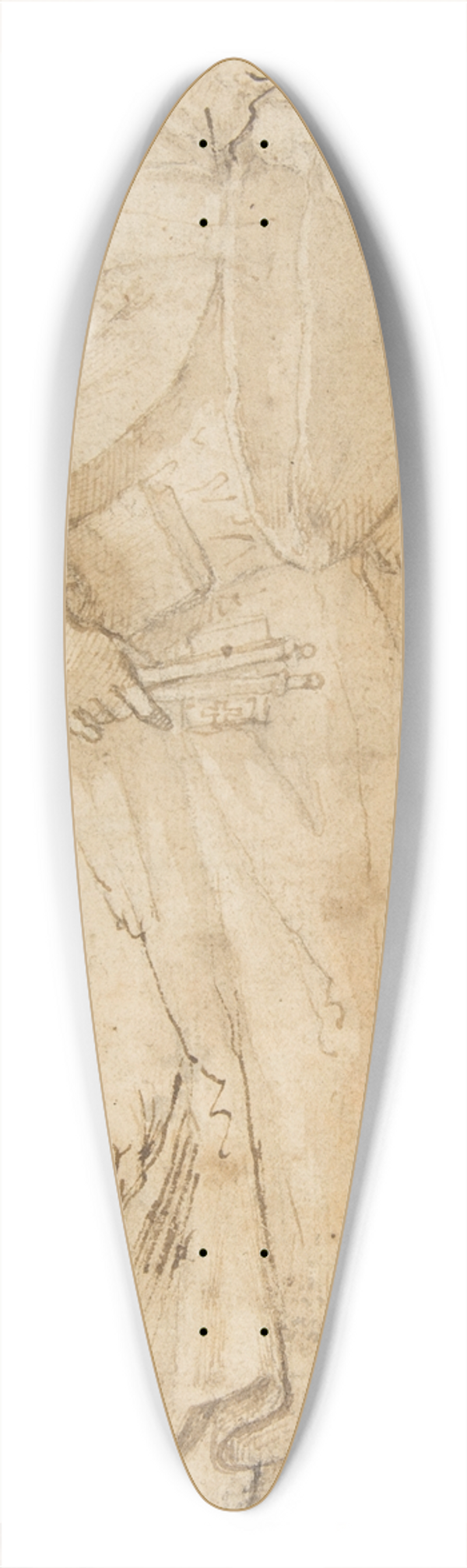 Giovanni de' Vecchi - Standing Figure of Saint Peter Holding Book and Keys. 39.3 inch art pintail longboard deck