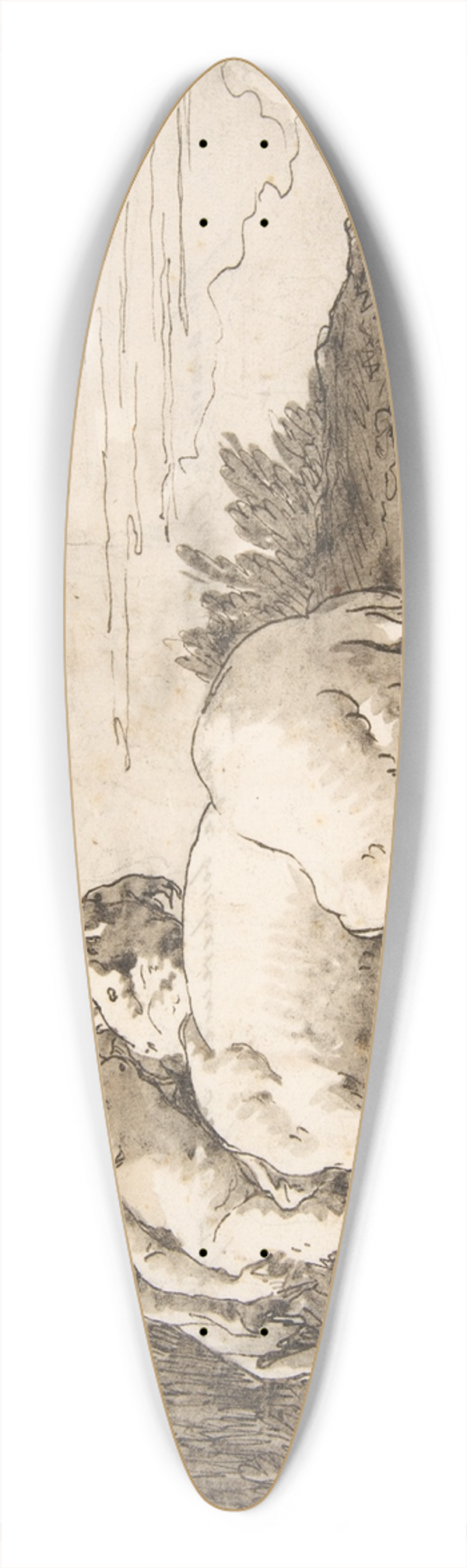 Giovanni Domenico Tiepolo - Centaur Embracing a Satyress 39.3 inch art pintail longboard deck