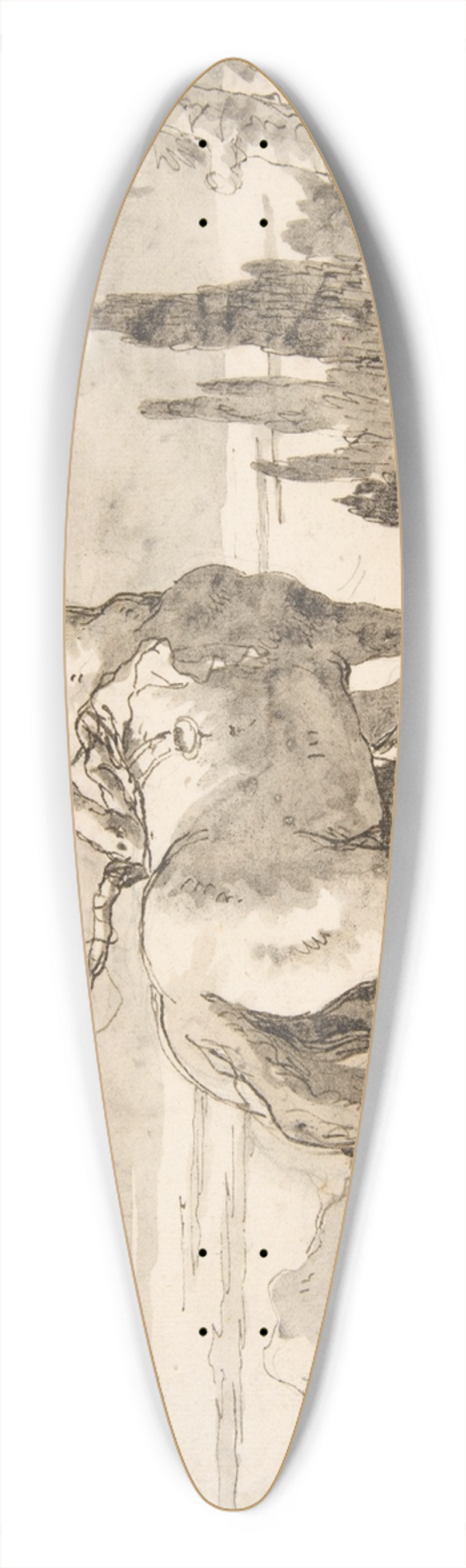 Giovanni Domenico Tiepolo - Centaur Holding Up a Quiver 39.3 inch art pintail longboard deck