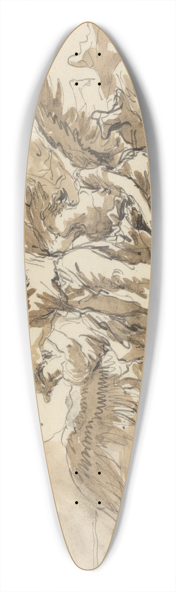 Giovanni Domenico Tiepolo - Creation of the Universe 39.3 inch art pintail longboard deck