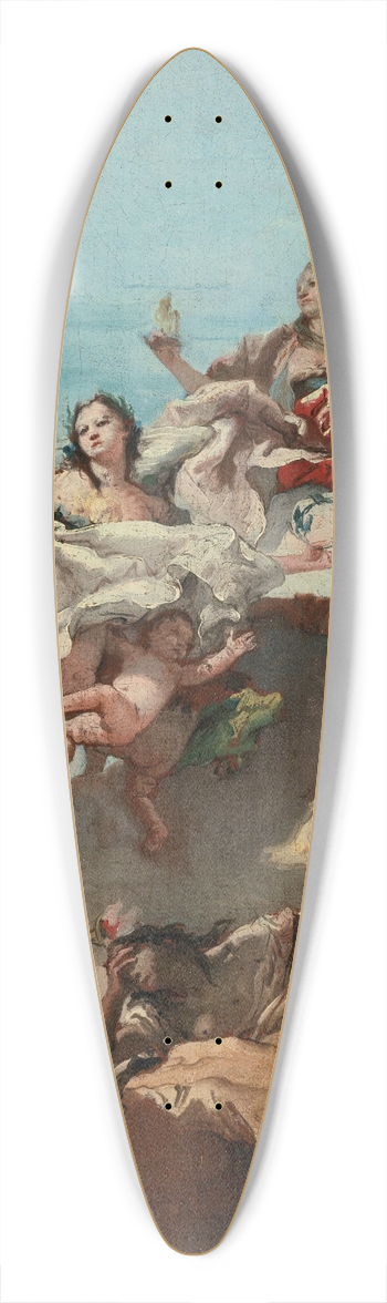 Giovanni Domenico Tiepolo - Triumph Of Virtue 39.3 inch art pintail longboard deck