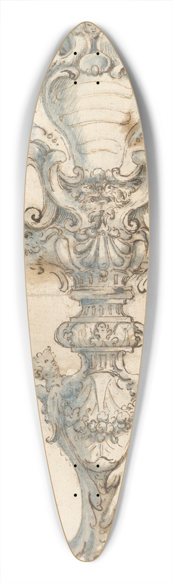 Giovanni Giardini - Design for a Mace 39.3 inch art pintail longboard deck