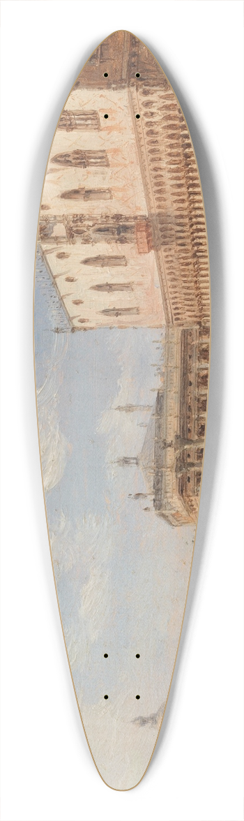 Giovanni Grubacs - Doges Palace with the Ponte della Paglia 39.3 inch art pintail longboard deck