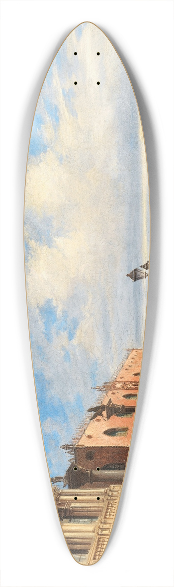 Giovanni Grubas - Venice, View of the Molo with the Libreria and the Doges Palace 39.3 inch art pintail longboard deck