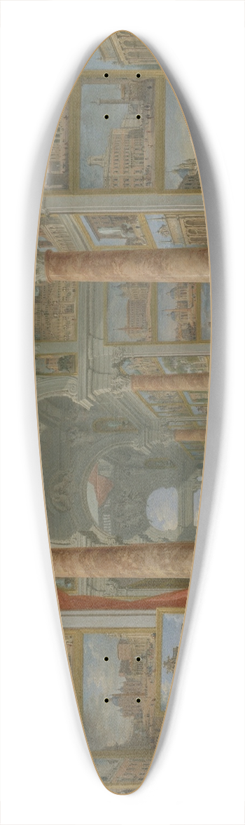 Giovanni Paolo Panini - Modern Rome 39.3 inch art pintail longboard deck