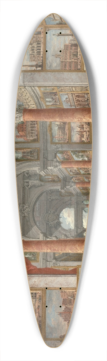 Giovanni Paolo Panini - Picture Gallery with Views of Modern Rome 39.3 inch art pintail longboard deck