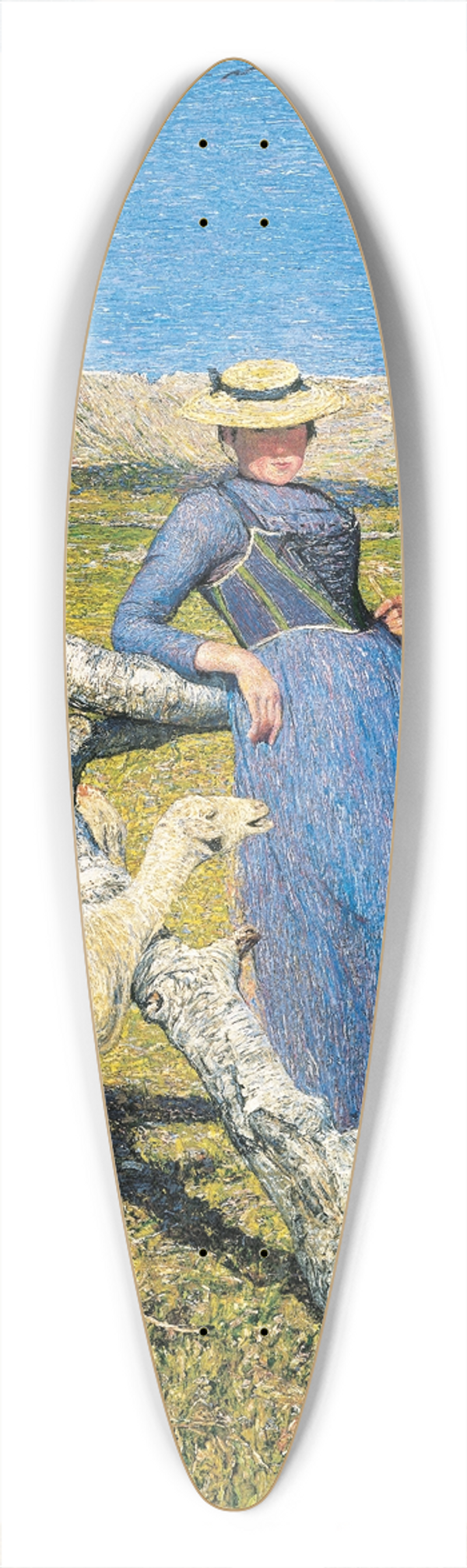 Giovanni Segantini - High Noon in the Alps 39.3 inch art pintail longboard deck
