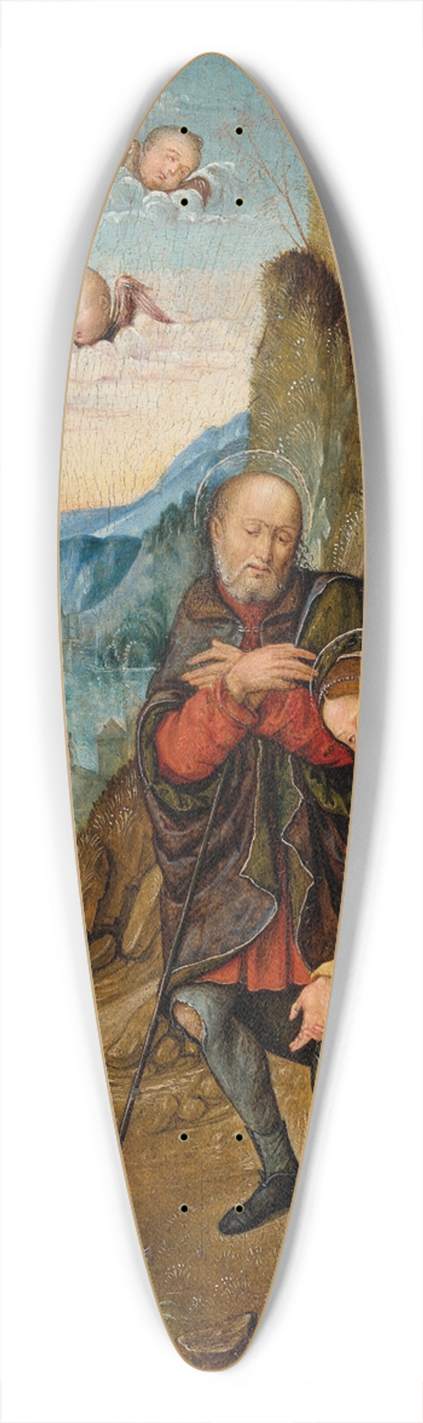 Girolamo Marchesi - The Holy Family 39.3 inch art pintail longboard deck