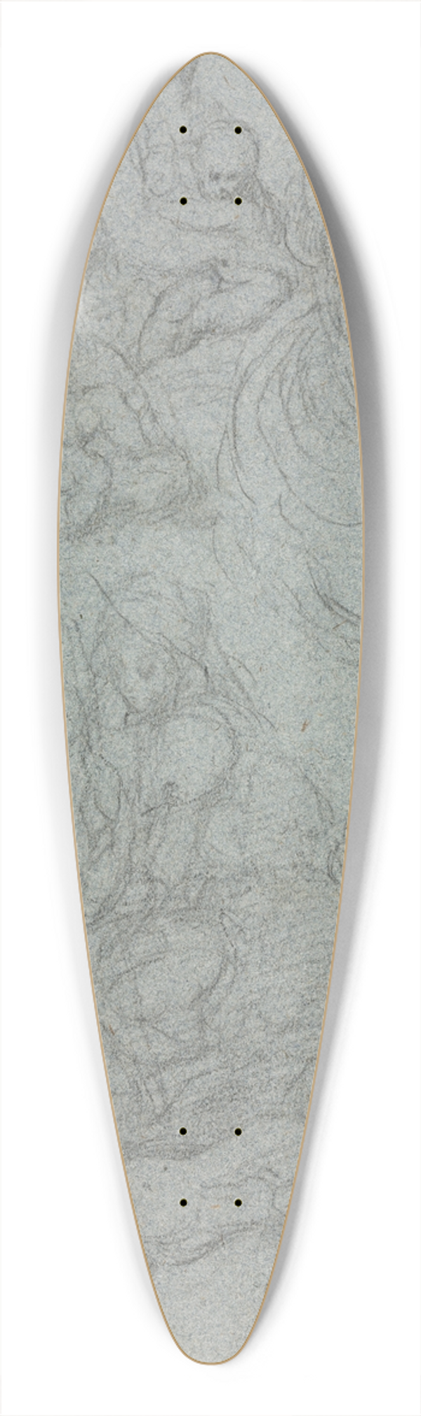 Giulio Campi - Sketches of Virgin and Child 39.3 inch art pintail longboard deck