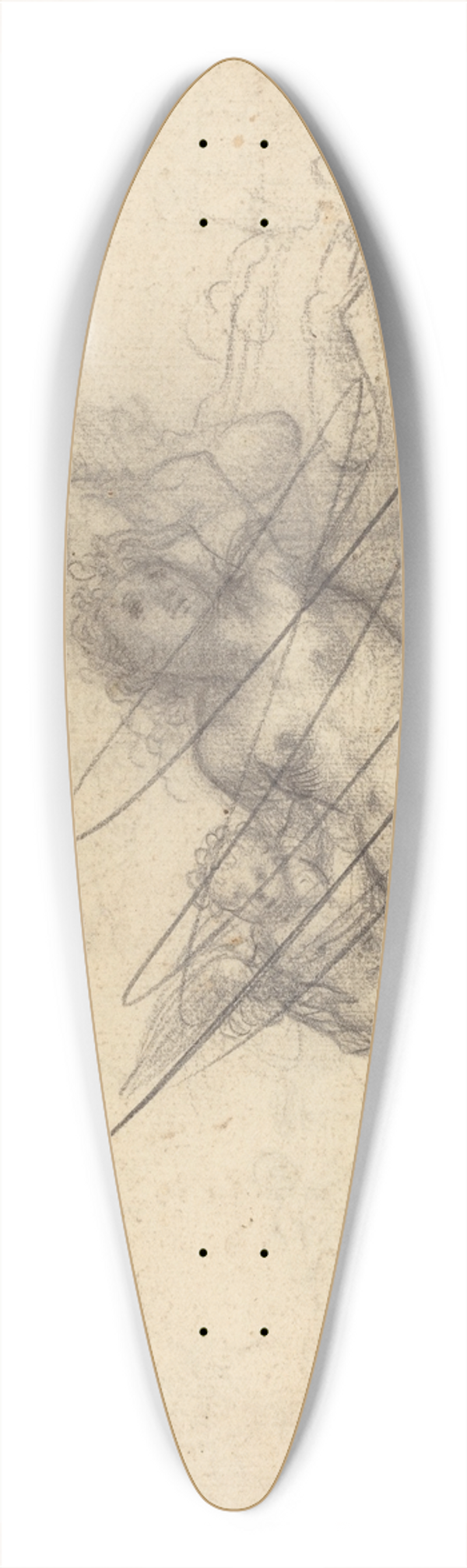 Giulio Campi - Venus and Cupid 39.3 inch art pintail longboard deck