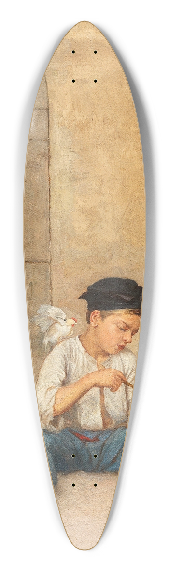 Giulio del Torre - The Young Assistant 39.3 inch art pintail longboard deck
