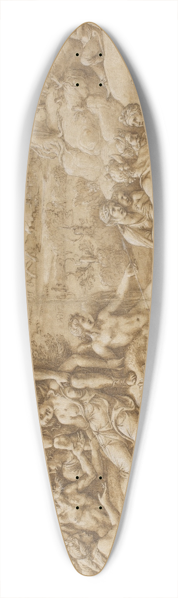 Giulio Romano - Cephalus Grieves for Procris 39.3 inch art pintail longboard deck