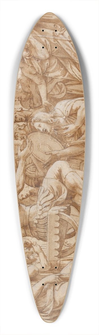 Giulio Romano - Die Enthaltsamkeit des Scipio 39.3 inch art pintail longboard deck