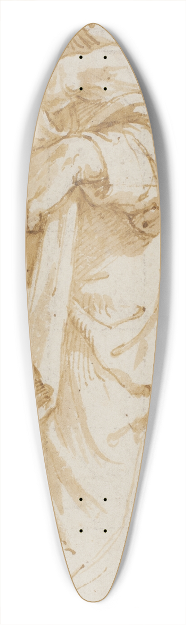 Giulio Romano - Stende filosof lnende mod sjle 39.3 inch art pintail longboard deck