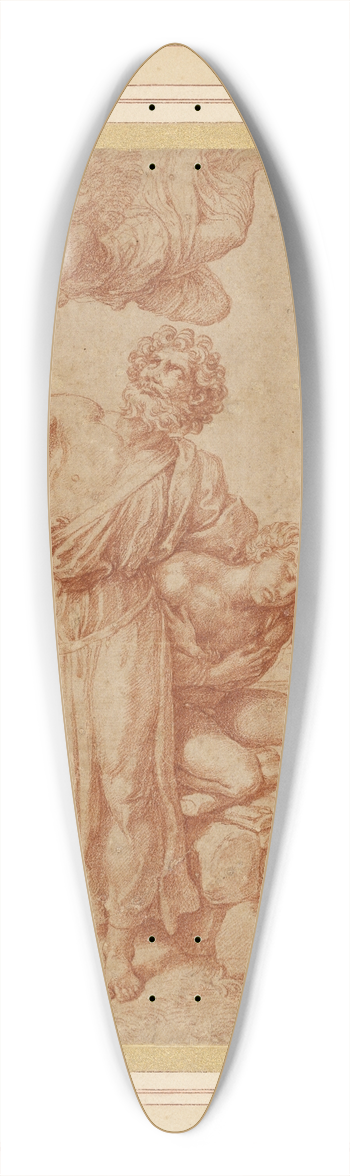 Giulio Romano - The Sacrifice of Isaac 39.3 inch art pintail longboard deck