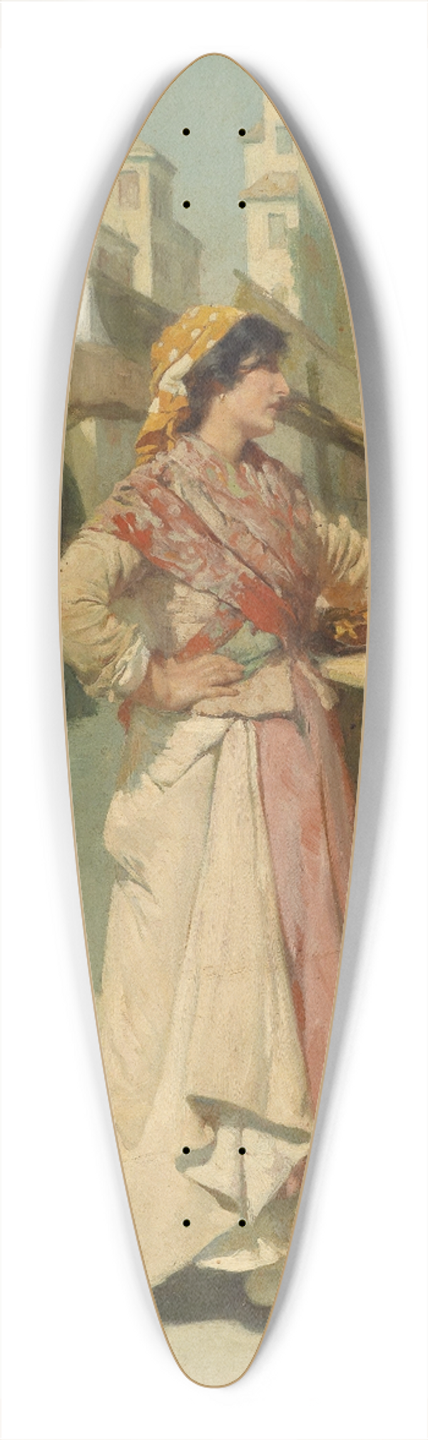Giuseppe Barison - Venezianische Verkuferin 39.3 inch art pintail longboard deck