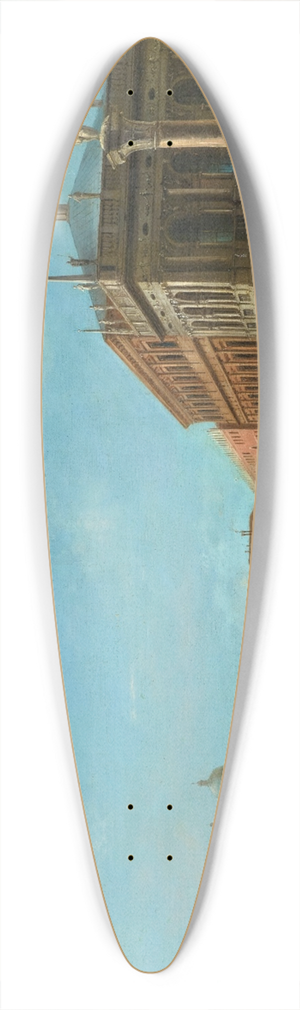 Giuseppe Bernardino Bison - The Molo, with the Palazzo della Zecca and the Biblioteca Marciana, the church of Santa Maria della Salute beyond 39.3 inch art pintail longboard deck