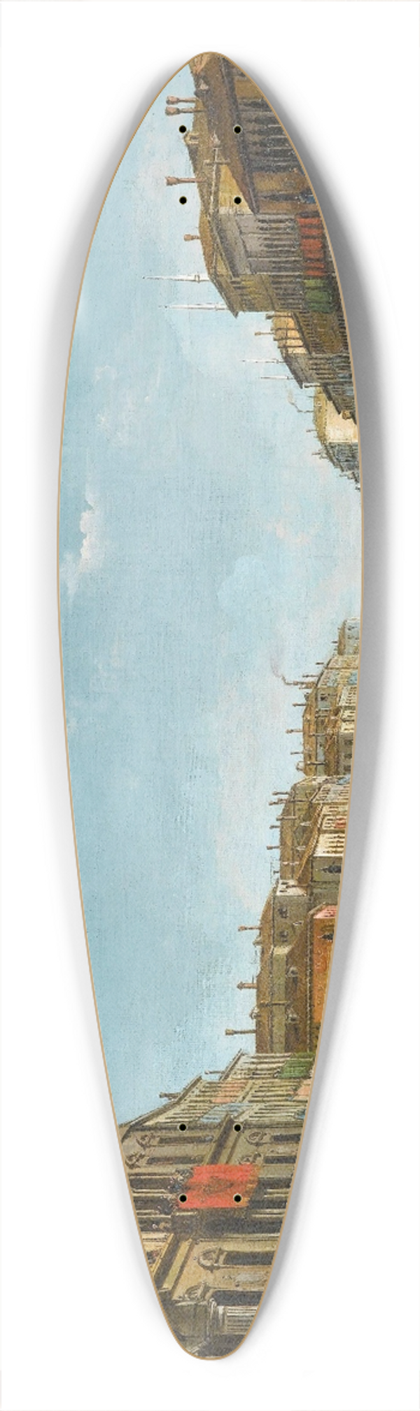 Giuseppe Bernardino Bison - The Regatta on Grand Canal, Venice 39.3 inch art pintail longboard deck