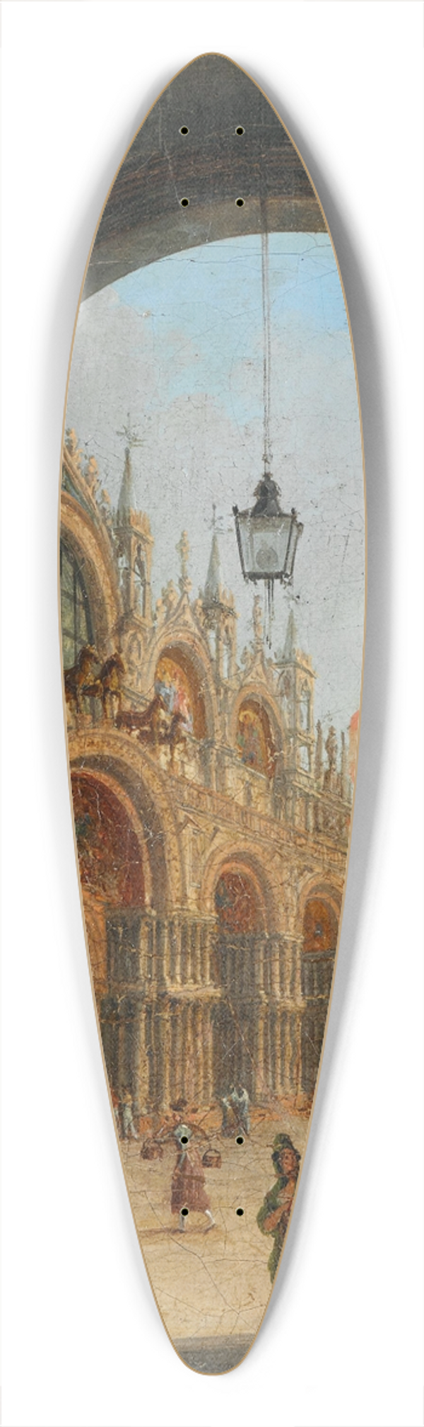 Giuseppe Borsato - Venice, a View of the Piazzetta di San Marco from the Arco dellOrologio 39.3 inch art pintail longboard deck