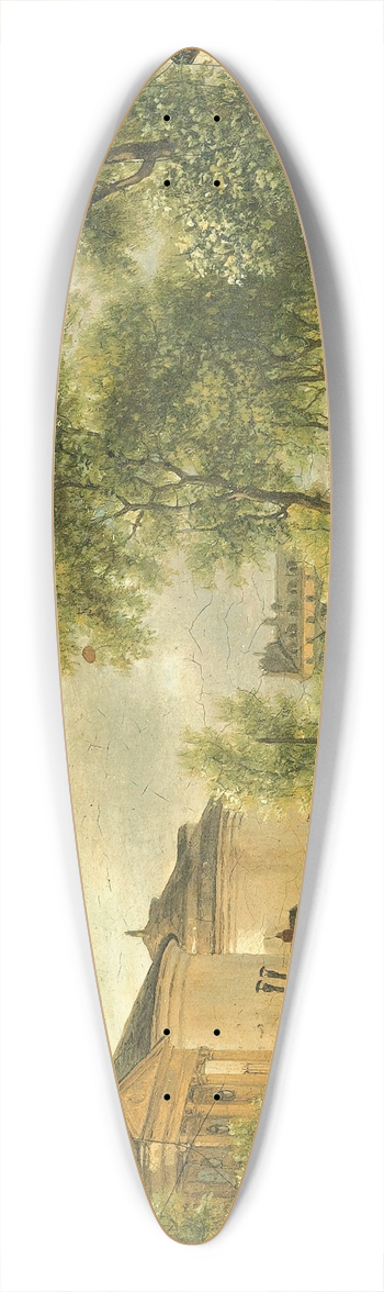 Giuseppe Canella - Paris, view of the boulevard Montmartre 39.3 inch art pintail longboard deck