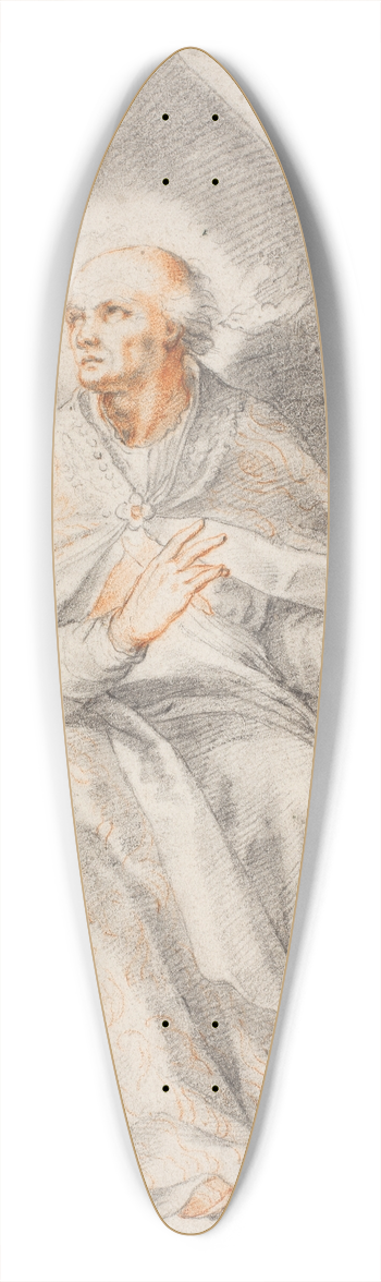 Giuseppe Cesari - St Gregory seated 39.3 inch art pintail longboard deck