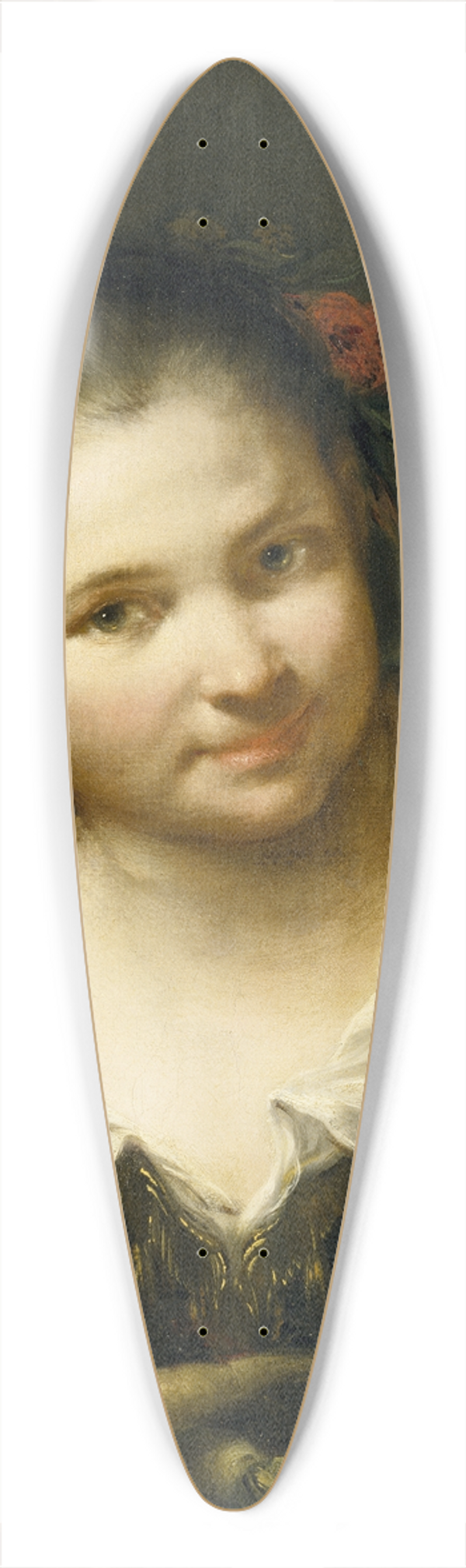 Giuseppe Nogari - Girl with Vegetables 39.3 inch art pintail longboard deck