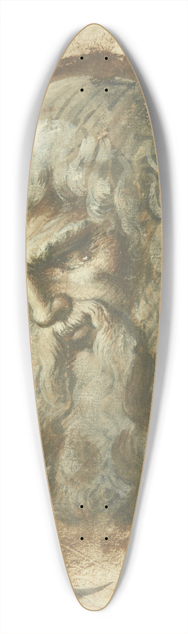 Giuseppe Ribera - Skgget mandshoved i profil mod venstre 39.3 inch art pintail longboard deck